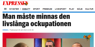 Expressen: Man måste minnas den livslånga ockupationen