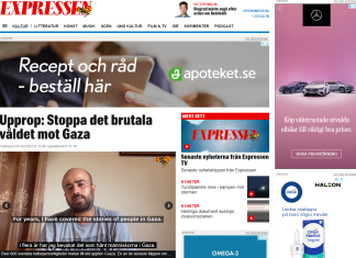 Expressen – Upprop för att stoppa det brutala våldet mot Gaza